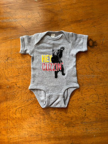 Hey Cuzzin' - Grey - Baby Onesie